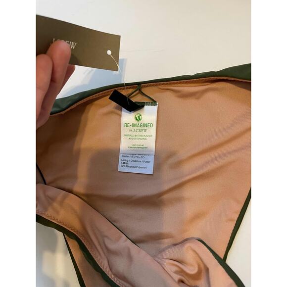 J. Crew High Leg Swim Bikini Bottom Green Size XS NEW - Picture 5 of 8